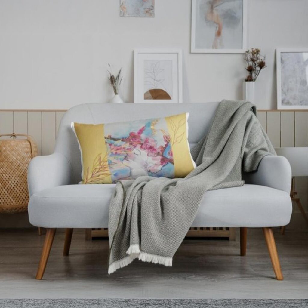 Cherry Blossom Limited Edition Scatter Pillow by Tanja van Biljon