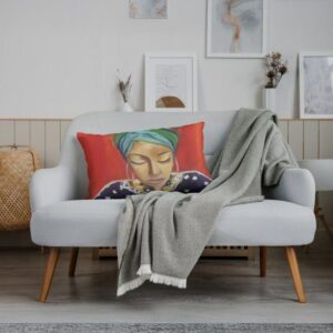 African Portrait Limited Edition Scatter Pillow by Tanja van Biljon
