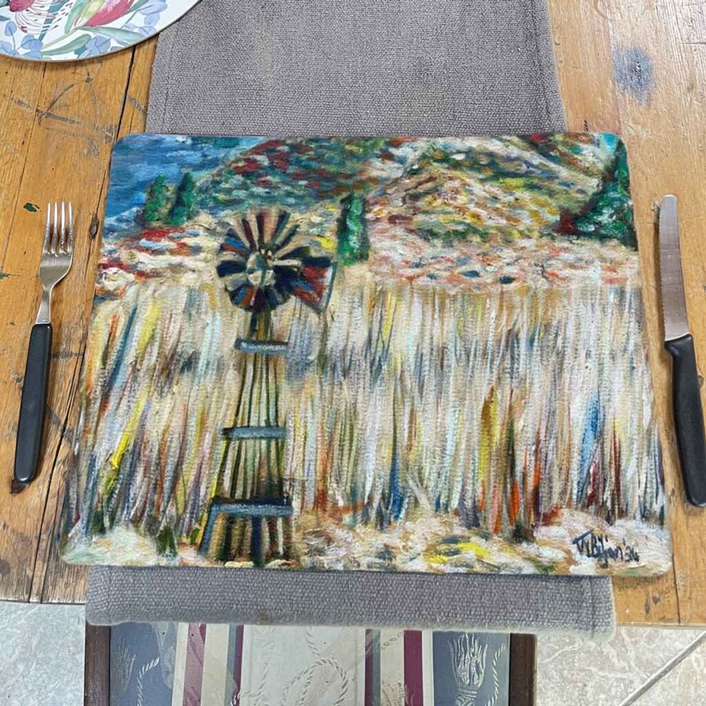 Wakkerstroom Windpomp Limited Edition Art Placemat Set