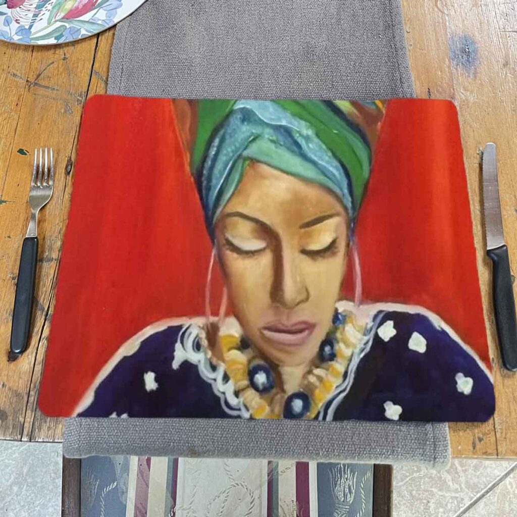 African Portrait Limited Edition Art Placemat Set